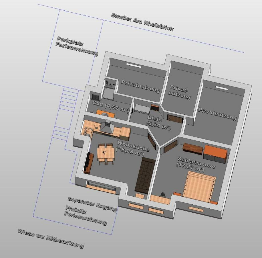 Ferienwohnung 554 - Urbar, Vis-A-Vis Der Loreley Urbar  Exteriér fotografie